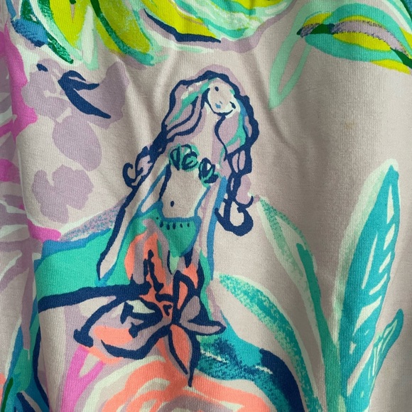Loved, EUC Lilly Pulitzer Women’s off-shoulder Mermaid Print Romper Sz XXS SS19 - Picture 11 of 12